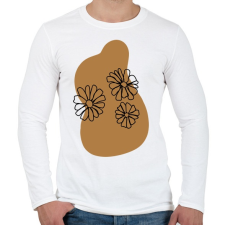 PRINTFASHION Virág - Férfi hosszú ujjú póló - Fehér férfi póló