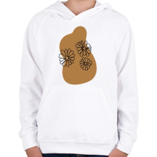 PRINTFASHION Virág - Gyerek kapucnis pulóver - Fehér gyerek pulóver, kardigán