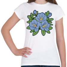 PRINTFASHION Virág - Női póló - Fehér női póló