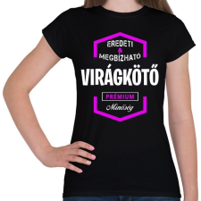 PRINTFASHION Virágkötő prémium minőség - Női póló - Fekete női póló