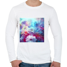 PRINTFASHION virágok 2 - Férfi hosszú ujjú póló - Fehér férfi póló