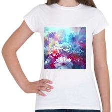 PRINTFASHION virágok 2 - Női póló - Fehér női póló
