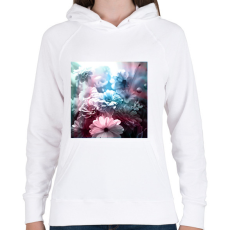 PRINTFASHION virágok 4.2 - Női kapucnis pulóver - Fehér