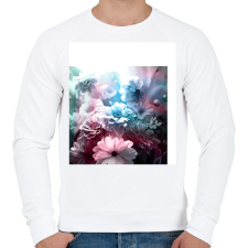 PRINTFASHION virágok 4 - Férfi pulóver - Fehér férfi pulóver, kardigán
