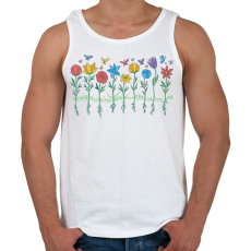 PRINTFASHION Virágok - Férfi atléta - Fehér