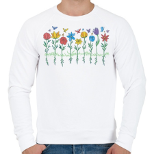 PRINTFASHION Virágok - Férfi pulóver - Fehér női pulóver, kardigán