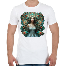 PRINTFASHION Virágok királynője - Férfi póló - Fehér férfi póló