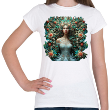 PRINTFASHION Virágok királynője - Női póló - Fehér női póló