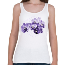 PRINTFASHION Virágok szemmel - Női atléta - Fehér női trikó