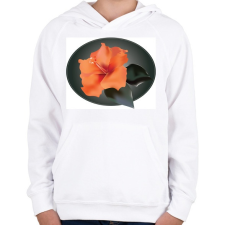 PRINTFASHION Virágom - Gyerek kapucnis pulóver - Fehér gyerek pulóver, kardigán