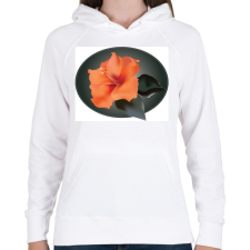 PRINTFASHION Virágom - Női kapucnis pulóver - Fehér női pulóver, kardigán