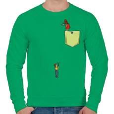 PRINTFASHION Virágöntözés - Férfi pulóver - Zöld