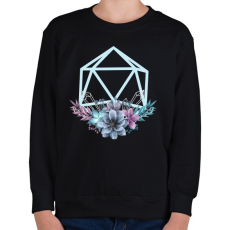 PRINTFASHION Virágos D20 - Gyerek pulóver - Fekete