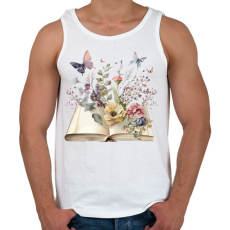 PRINTFASHION Virágos könyv - Férfi atléta - Fehér