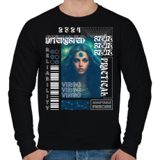 PRINTFASHION Virgo - Streetwear style - Férfi pulóver - Fekete