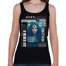 PRINTFASHION Virgo - Streetwear style - Női atléta - Fekete női trikó