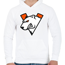 PRINTFASHION Virtus Pro logo - Férfi kapucnis pulóver - Fehér férfi pulóver, kardigán
