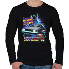 PRINTFASHION Vissza a 80-as évekbe - Férfi hosszú ujjú póló - Fekete férfi póló