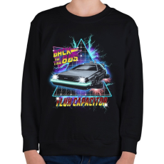 PRINTFASHION Vissza a 80-as évekbe - Gyerek pulóver - Fekete