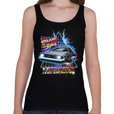 PRINTFASHION Vissza a 80-as évekbe - Női atléta - Fekete