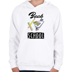 PRINTFASHION vissza a suliba - Gyerek kapucnis pulóver - Fehér