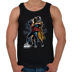 PRINTFASHION Vissza az ütembe - Férfi atléta - Fekete