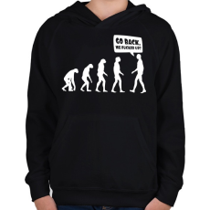 PRINTFASHION Vissza, megszívtuk! - Gyerek kapucnis pulóver - Fekete