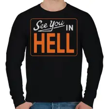 PRINTFASHION Viszlát a pokolban - Férfi pulóver - Fekete férfi pulóver, kardigán