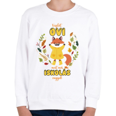 PRINTFASHION Viszlát ovi most már iskolás vagyok - Gyerek pulóver - Fehér