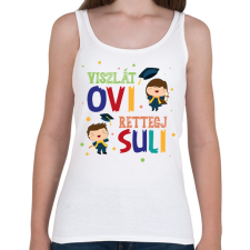 PRINTFASHION Viszlát ovi - Női atléta - Fehér női trikó