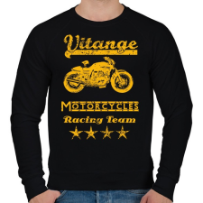 PRINTFASHION vitange motorcycle racing team - Férfi pulóver - Fekete férfi pulóver, kardigán