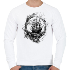 PRINTFASHION Vitorlás hajó - Férfi pulóver - Fehér