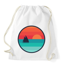 PRINTFASHION Vitorlás naplementében - Sportzsák, Tornazsák - Fehér tornazsák