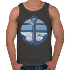 PRINTFASHION Vitorlázás - Férfi atléta - Sötétszürke