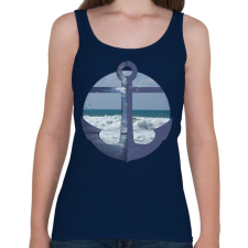 PRINTFASHION Vitorlázás - Női atléta - Sötétkék női trikó
