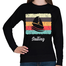 PRINTFASHION Vitorlázás - Női pulóver - Fekete