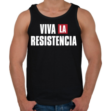 PRINTFASHION Viva la resistencia - Férfi atléta - Fekete