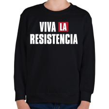 PRINTFASHION Viva la resistencia - Gyerek pulóver - Fekete gyerek pulóver, kardigán