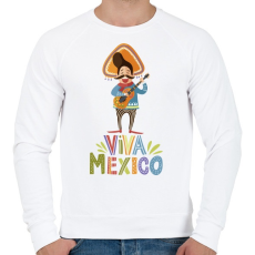 PRINTFASHION Viva Mexico_ - Férfi pulóver - Fehér