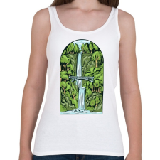 PRINTFASHION Vízesés - Női atléta - Fehér női trikó