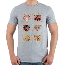 PRINTFASHION Vízfesték mosómedvék - Férfi póló - Sport szürke férfi póló