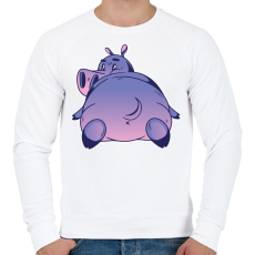 PRINTFASHION Víziló - Férfi pulóver - Fehér