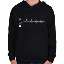 PRINTFASHION Vizipipa - Gyerek kapucnis pulóver - Fekete gyerek pulóver, kardigán