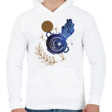 PRINTFASHION Vízöntő - Férfi kapucnis pulóver - Fehér