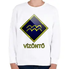 PRINTFASHION Vízöntő - Gyerek pulóver - Fehér gyerek pulóver, kardigán