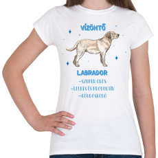 PRINTFASHION Vízöntő - Labrador - Női póló - Fehér