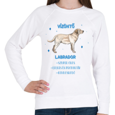 PRINTFASHION Vízöntő - Labrador - Női pulóver - Fehér