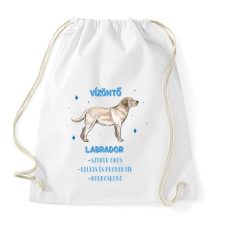 PRINTFASHION Vízöntő - Labrador - Sportzsák, Tornazsák - Fehér tornazsák