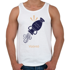 PRINTFASHION Vízöntő minta - Férfi atléta - Fehér