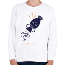 PRINTFASHION Vízöntő minta - Gyerek pulóver - Fehér gyerek pulóver, kardigán